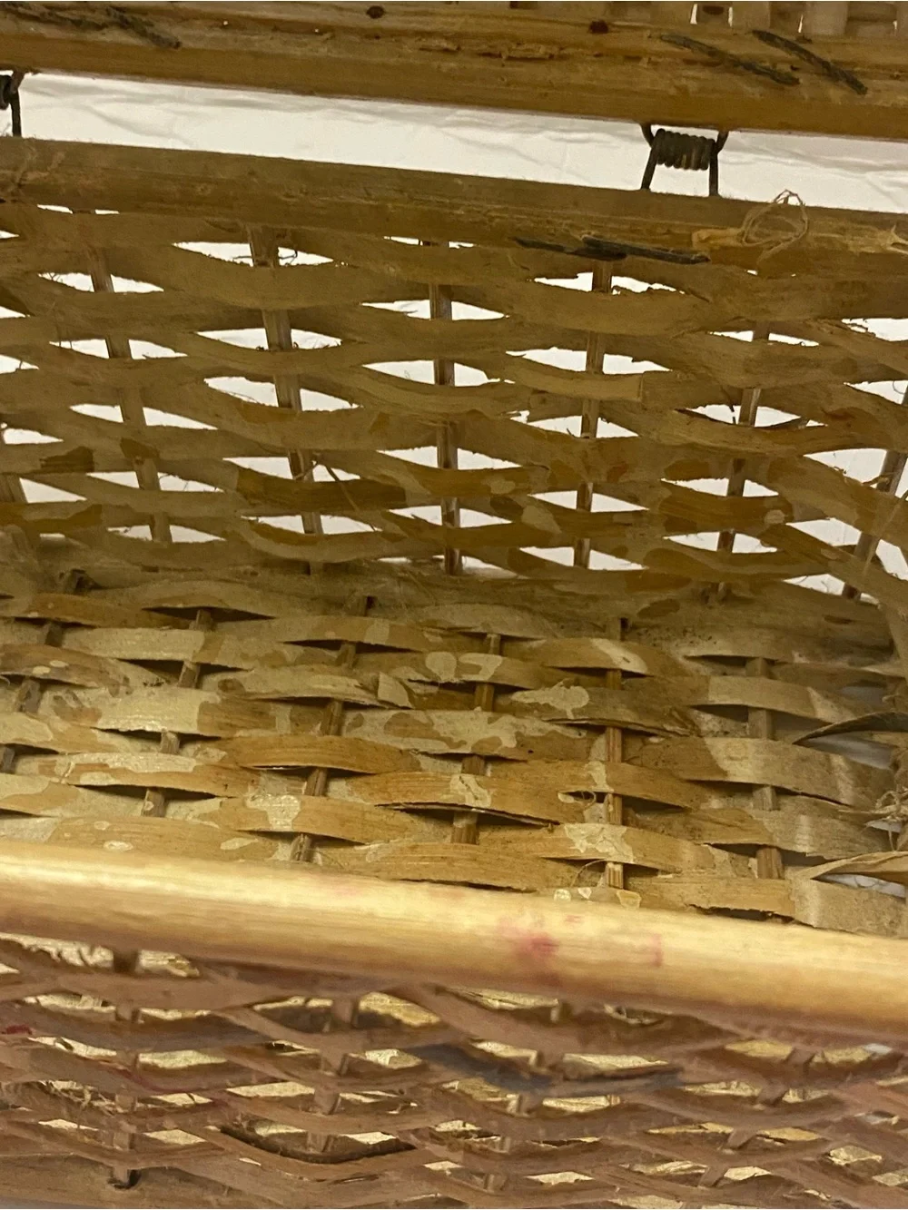 Natural Woven Rattan Storage Basket - Tan chest hand made hinges collection